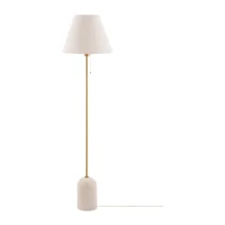 Lampe sur pied Gino, Travertin beige