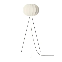 Lampe sur pied Knit-Wit 45 Round High, Pearl white