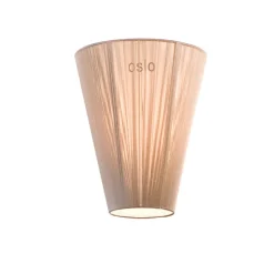 Lampe sur pied Oslo Wood abat-jour, Beige