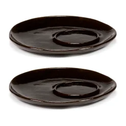 La Mère soucoupe pour tasse à expresso Ø11 cm lot de 2, Dark brown