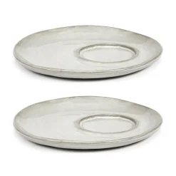 La Mère soucoupe pour tasse à expresso Ø11 cm lot de 2, Off white