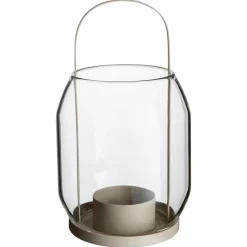 Lanterne pour bougie Ernst 22 cm, Beige