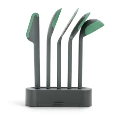 Lékué Ustensiles de cuisine non rayants 5 pièces, Vert