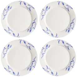 Lot de 4 assiettes Havspil 28cm, bleu-blanc