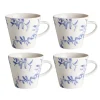 Lot de 4 mugs Havspil 30cl, bleu-blanc