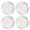 Lot de 4 petites assiettes Havspil 21cm, bleu-blanc