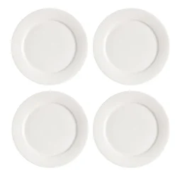 Lot de 4 petites assiettes Kalk 21cm, blanc