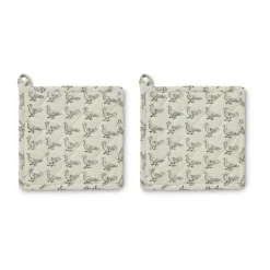 Manique Stina 20x20 cm, lot de 2, Beige