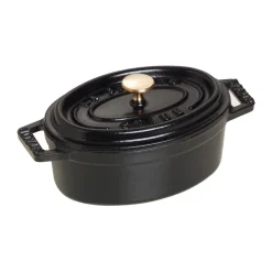 Mini cocotte ovale La Cocotte Staub 0,25 L, Noir