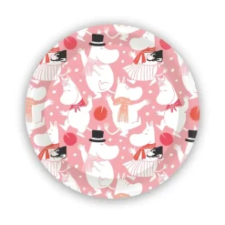 Mini plateau Moomin Celebration Ø11 cm, Blanc-rose
