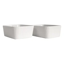 Mini plat à four Flora Lot de 2, Blanc