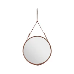 Miroir Adnet rond, brown, large
