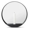 Miroir/Bougeoir Glim Ø28 cm, Noir
