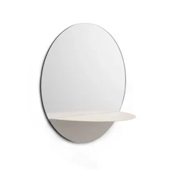 Miroir Horizon rond, blanc