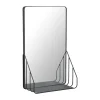 Miroir Nod avec étagère 30x50 cm, Black