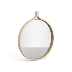 Miroir rond Comma Ø40 cm, Frêne lacqué