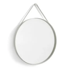 Miroir Strap Mirror Ø70 cm, Light grey