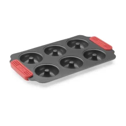 Moule à donuts antiadhésif Lékué lot de 6, Rouge