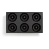 Moule à donuts en silicone Lékué lot de 6, Noir