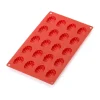 Moule à mini-madeleines en silicone Lékué lot de 20, Rouge