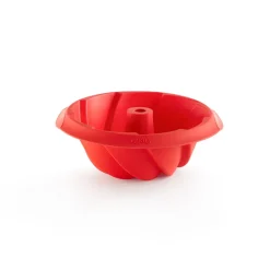 Moule à savarin en spirale en silicone Lékué, Rouge