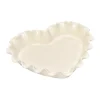 Moule à tarte cœur Emile Henry 1,5 L, Crème