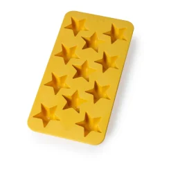 Moule à glaçons avec couvercle jaune Lékué, Étoiles