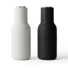 Moulin à poivre et à sel Bottle Grinder lot de 2, Ash-carbon (couvercle en acier)