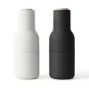 Moulin à poivre et à sel Bottle Grinder lot de 2, Ash-carbon (couvercle en hêtre)