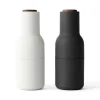 Moulin à poivre et à sel Bottle Grinder lot de 2, Ash-carbon (couvercle en noyer)