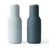 Moulin à poivre et à sel Bottle Grinder lot de 2, Blues (couvercle en hêtre)