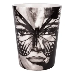 Mug Golden Butterfly 35 cl, Black-white