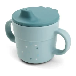 Mug à paille Happy Dots foodie 21,5 cl, Bleu