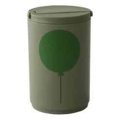 Mug thermos avec paille 33 cl Design Letters, Vert forêt