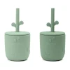 Mug Wally avec paille peekaboo, lot de 2, Vert