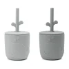 Mug Wally avec paille peekaboo, lot de 2, Gris