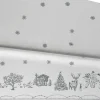 Nappe Julemorgen, Blanc-vert, 140x340 cm
