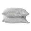 Oreiller Stonewashed linen 50x60 cm Lot de 2, Grey-white