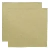 Pack de 2 serviettes de table en lin 45x45 cm, Olive clair