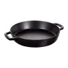 Paellera Staub fonte 2 poignées Ø34 cm, Noir