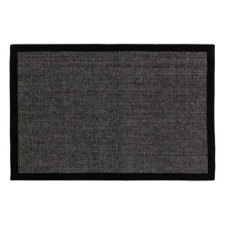 Paillasson en sisal noir Jenny, 60x90 cm