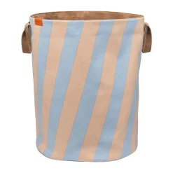 Panier à linge Nova Arte 40x40x50 cm, Bleu clair-rose poudré
