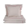 Parure de lit Carl 150x210 cm, Beige-bordeaux.