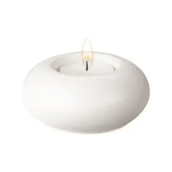Photophore Stone Ø9 cm, Blanc
