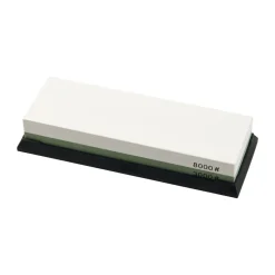Pierre à aiguiser Suri base caoutchouc 18x6x3 cm, 3000/8000 graines