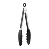 Pince de cuisine Kiah protection silicone noire, Acier inoxydable