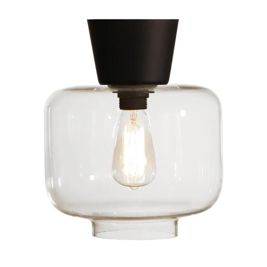 Plafonnier Ritz, transparent-noir