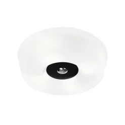 Plafonnier Yki 500, blanc, détail noir