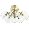 Plafonnier Tage, laiton-verre transparent