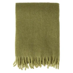 Plaid Dune en mohair 130x170 cm, Olive